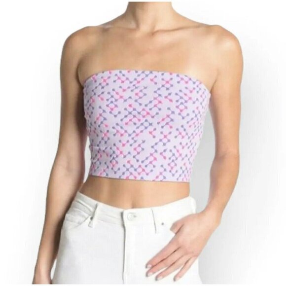 BP. Nordstrom Purple Cropped Tube Top Geo Print Size LARGE - Picture 2 of 10
